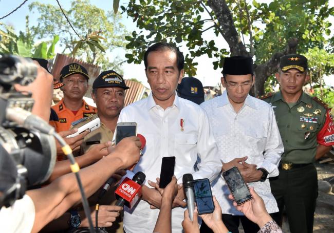 Presiden Jokowi Langsung Tinjau Penanganan Korban Gempa Lombok Timur